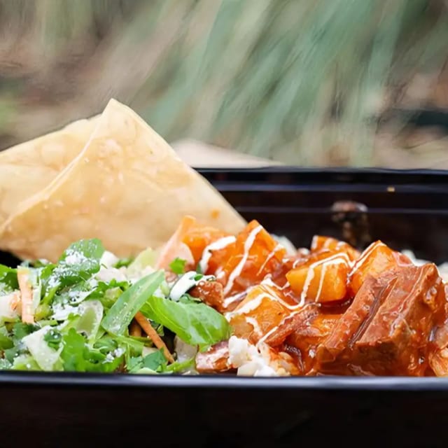 Guajillo Beef w/ cooked potatoes Bowl.