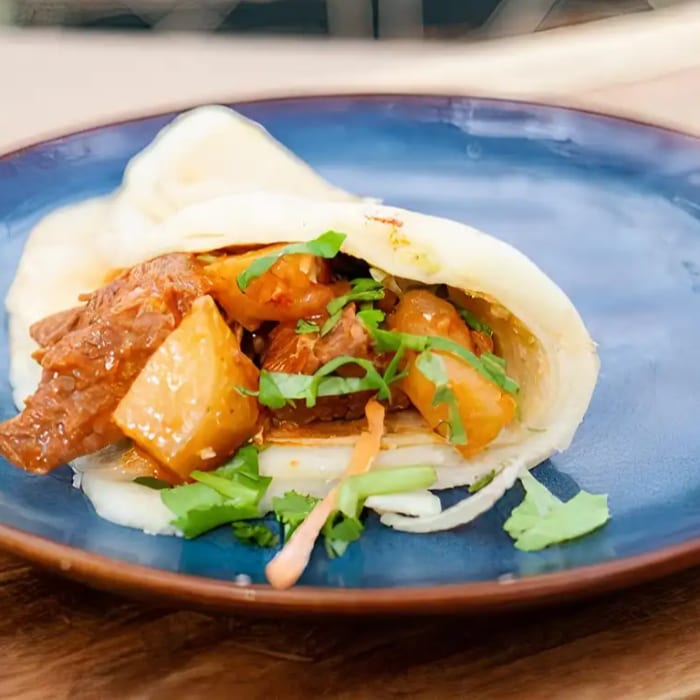  Guajillo Beef w/ cooked potatoes Quesataco.